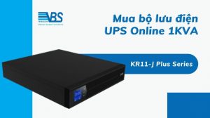 Bộ lưu điện UPS Online KR11-J Plus 1KVA (1000VA) có thiết kế nhỏ gọn, có thể chuyển đổi giữa dạng jack và tower. Bao gồm bộ main và acquy.