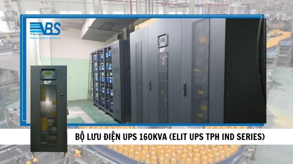 Bộ lưu điện UPS ELIT 160KVA (Model UPS TPH IND Series) 3 pha có CO CQ sử dụng công nghệ UPS online dùng cho sản xuất, công nghiệp, bệnh viện