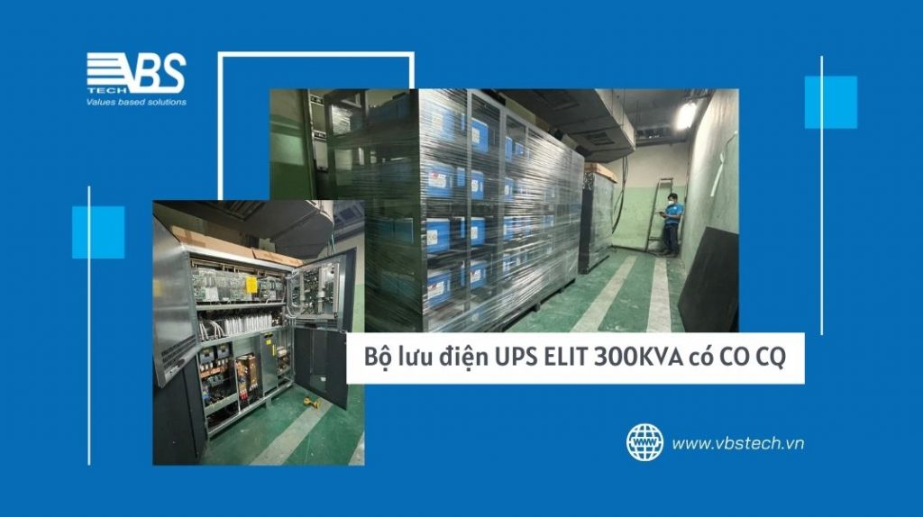 UPS TPH IGBT Series 300KVA là bộ lưu điện của thương hiệu ELIT, hệ số công suất lên đến 0.99, có CO CQ được VBS cung cấp, lắp đặt và bảo trì.