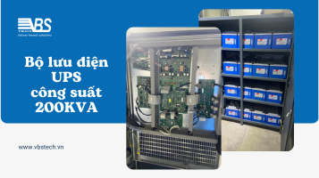 Bộ lưu điện UPS online TPH IND công suất 200kVA/180Kw ELIT có hệ số công suất ≥0.9 khi đủ tải, trang bị màn hình LCD hiển thị thông số.