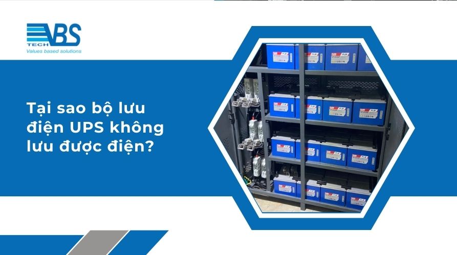 Bộ lưu điện UPS không thể lưu được điện do bị hỏng pin acquy (ắc quy), UPS bị quá tải, bị hỏng mạch điều khiển hoặc đến tuổi thọ của thiết bị.