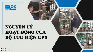 Nguyên lý hoạt động của bộ lưu điện UPS dựa trên việc kết hợp các thành phần và công nghệ để cung cấp nguồn điện liên tục và ổn định.